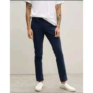 NEW Everlane Uniform 28 The Performance 5 Pocket‎ Pants Mens 28x30 Blue Slim Fit